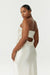SATIN DRAPE BUSTIER | BUTTERCREAM - THIRD FORM