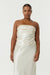 SATIN DRAPE BUSTIER | BUTTERCREAM - THIRD FORM