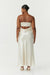SATIN DRAPE BUSTIER | BUTTERCREAM - THIRD FORM