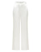 SATIN FLARE TROUSER | POWDER WHITE - THIRD FORM