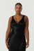 SATIN GATHER BRA BIAS SLIP | BLACK - THIRD FORM