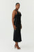 SATIN GATHER BRA BIAS SLIP | BLACK - THIRD FORM