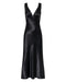 SATIN GATHER BRA BIAS SLIP | BLACK - THIRD FORM