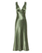 SATIN GATHER BRA BIAS SLIP | OLIVE - THIRD FORM