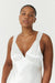 SATIN GATHER BRA BIAS SLIP | POWDER WHITE - THIRD FORM