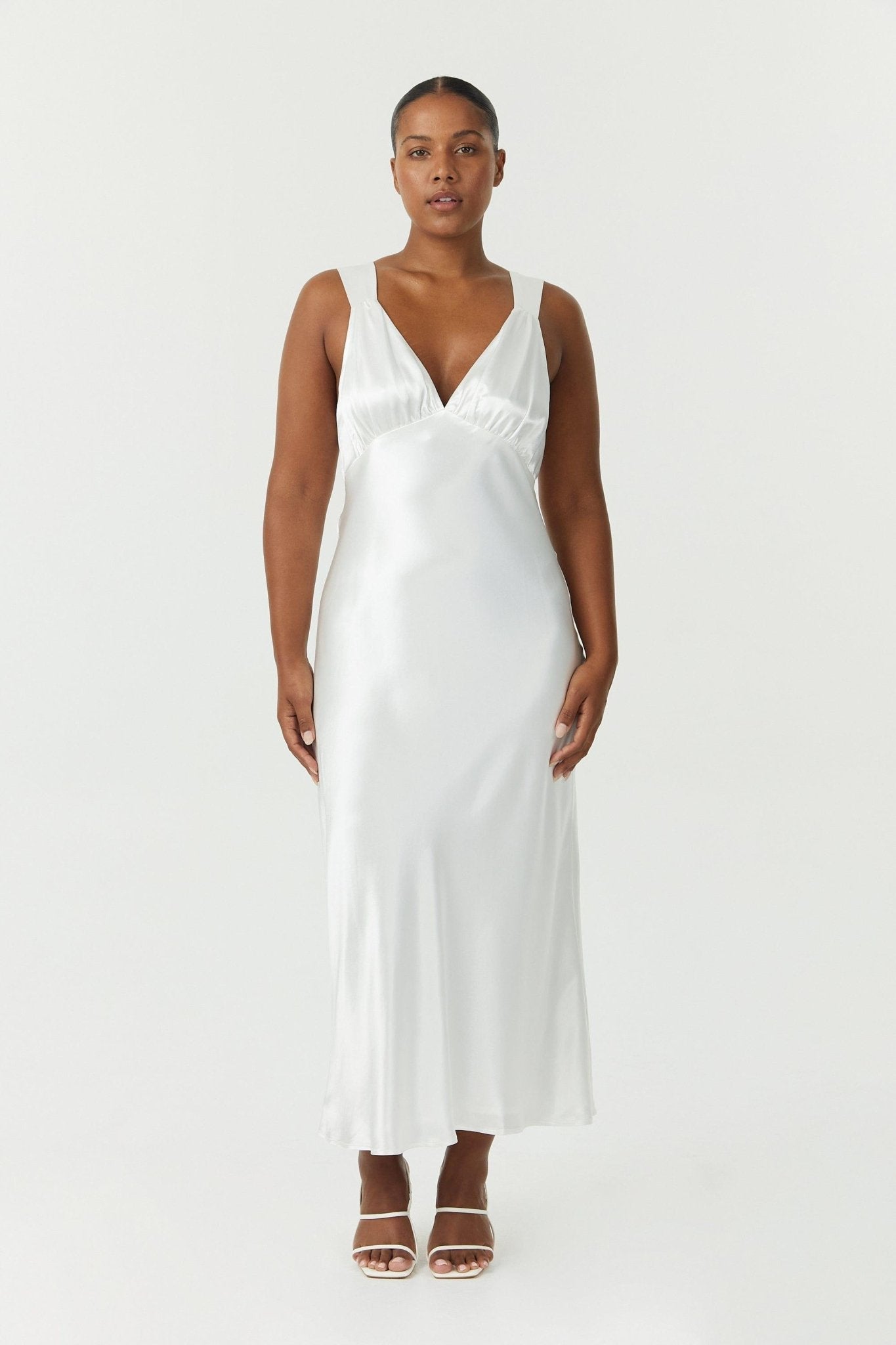 what bra to wear with silk slip dress Venus Silk Slip Dress 100% Luxury Silk