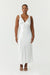SATIN GATHER BRA BIAS SLIP | POWDER WHITE - THIRD FORM