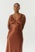 SATIN GATHER BRA BIAS SLIP | SPICE - THIRD FORM