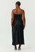 SATIN GATHER ONE SHOULDER DRESS | BLACK - THIRD FORM