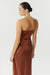 SATIN GATHER ONE SHOULDER DRESS | SPICE - THIRD FORM