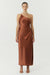 SATIN GATHER ONE SHOULDER DRESS | SPICE - THIRD FORM
