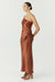 SATIN GATHER ONE SHOULDER DRESS | SPICE - THIRD FORM