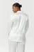 THIRD FORM SATIN TAILORED BLAZER | POWDER WHITE
