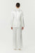 THIRD FORM SATIN TAILORED BLAZER | POWDER WHITE
