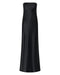 SATIN TIE BACK STRAPLESS MAXI | BLACK - THIRD FORM
