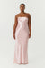THIRD FORM SATIN TIE BACK STRAPLESS MAXI | FAIRY FLOSS