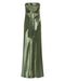 THIRD FORM SATIN TIE BACK STRAPLESS MAXI | OLIVE