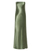 THIRD FORM SATIN TIE BACK STRAPLESS MAXI | OLIVE