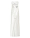 SATIN TIE BACK STRAPLESS MAXI | POWDER WHITE - THIRD FORM