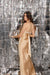 THIRD FORM SATIN TIE BACK STRAPLESS MAXI | SAND