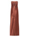 SATIN TIE BACK STRAPLESS MAXI | SPICE - THIRD FORM