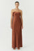 SATIN TIE BACK STRAPLESS MAXI | SPICE - THIRD FORM