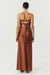 SATIN TIE BACK STRAPLESS MAXI | SPICE - THIRD FORM
