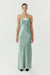 SATIN TIE BACK STRAPLESS MAXI | WAVE - THIRD FORM