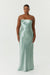 SATIN TIE BACK STRAPLESS MAXI | WAVE - THIRD FORM