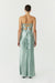 SATIN TIE BACK STRAPLESS MAXI | WAVE - THIRD FORM