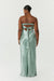 SATIN TIE BACK STRAPLESS MAXI | WAVE - THIRD FORM