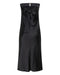 SATIN TIE BACK STRAPLESS MIDI | BLACK - THIRD FORM