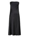 SATIN TIE BACK STRAPLESS MIDI | BLACK - THIRD FORM