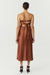 SATIN TIE BACK STRAPLESS MIDI | SPICE - THIRD FORM
