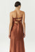 SATIN TIE BACK STRAPLESS MIDI | SPICE - THIRD FORM