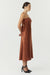 SATIN TIE BACK STRAPLESS MIDI | SPICE - THIRD FORM