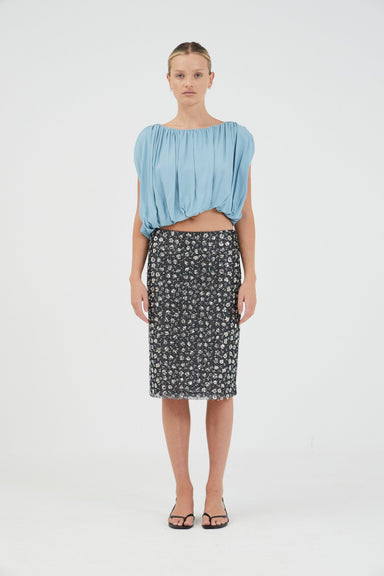 SERAPHIC DRAPE TOP | AQUATIC - THIRD FORM