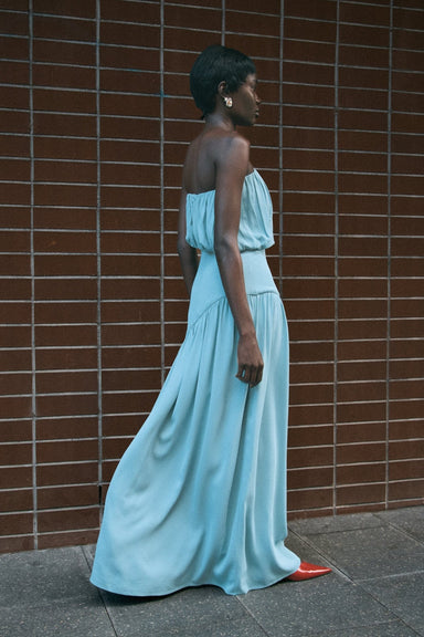 SERAPHIC STRAPLESS MAXI DRESS | AQUATIC - THIRD FORM