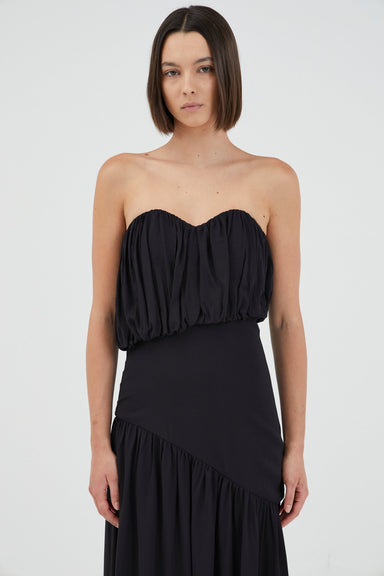SERAPHIC STRAPLESS MAXI DRESS | BLACK - THIRD FORM