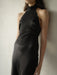 THIRD FORM SERENADE LACE HALTER MAXI | BLACK