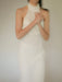 SERENADE LACE HALTER MAXI | GARDENIA - THIRD FORM