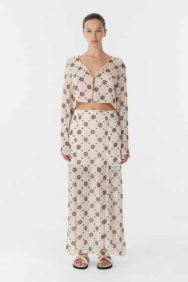 SHEER MOTION BLOUSE | LINEAR BLOOM - THIRD FORM