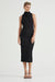 SKIPPING STONE MIDI DRESS | BLACK - THIRD FORM