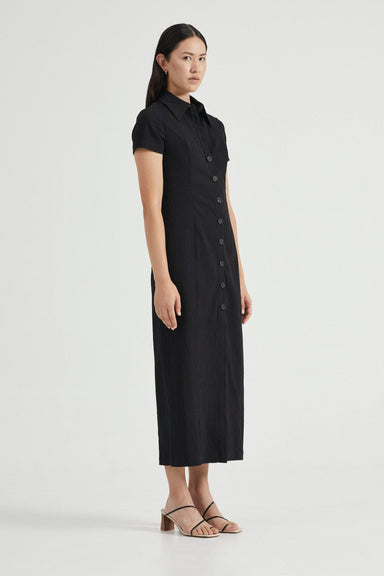 THIRD FORM SKIPPING STONE SHIRT DRESS | BLACK
