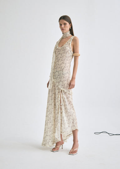SOLACE FRILL TANK MAXI | CREEPING VINE - THIRD FORM