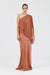 THIRD FORM SOLSTICE ONE SHOULDER FLOOR LENGTH | RUST