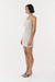 STIRLING TWIST ASYMMETRIC MINI DRESS | OYSTER GREY - THIRD FORM
