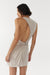 STIRLING TWIST ASYMMETRIC MINI DRESS | OYSTER GREY - THIRD FORM