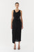THIRD FORM STIRLING TWIST CROSS OVER MIDI DRESS | BLACK