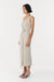 THIRD FORM STIRLING TWIST CROSS OVER MIDI DRESS | OYSTER GREY